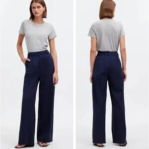 Madewell Drapey Linen Blend Harlow High Rise Wide Leg Trouser NWOT size 0